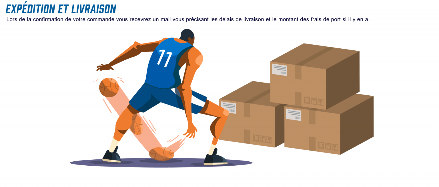 Fonctionnement de la livraison de nos produits de basket-ball pour les clubs