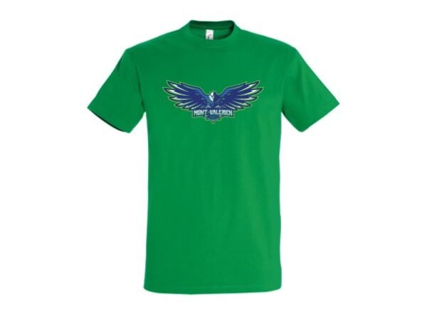 T-shirt vert coton unisexe MONT VALÉRIEN BASKET FÉMININ