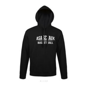 Sweat capuche noir enfants ASA SCEAUX