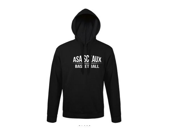 Sweat capuche noir adulte ASA SCEAUX