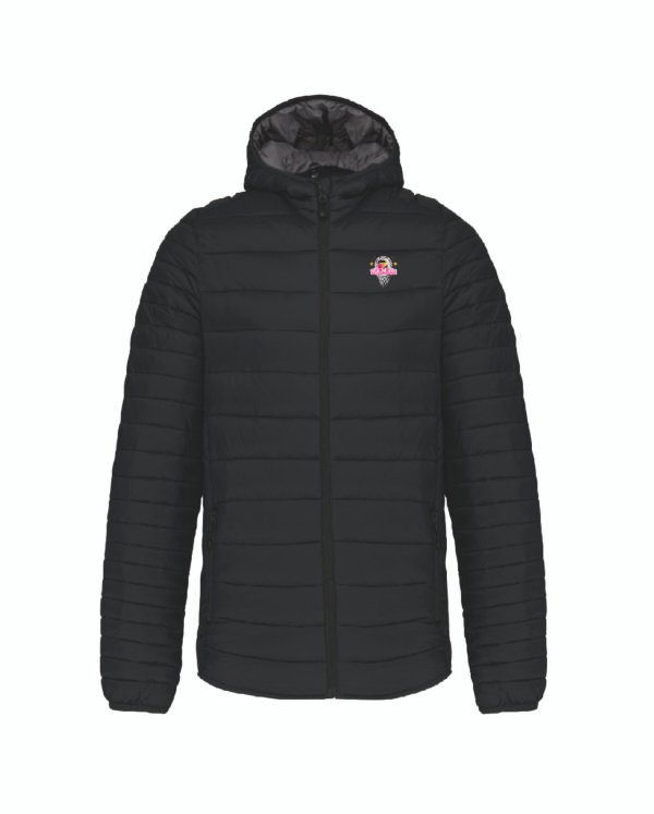 Doudoune noir logo coeur VEMBC