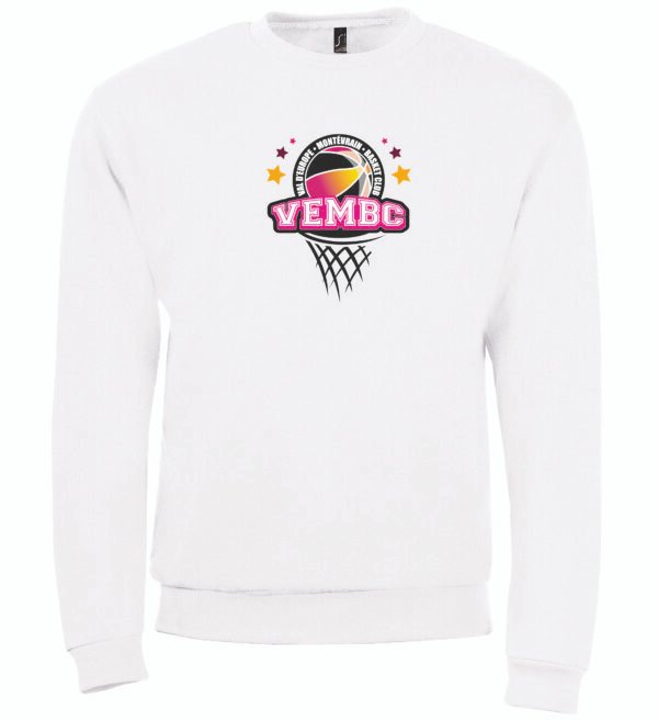 Sweat blanc col rond VEMBC