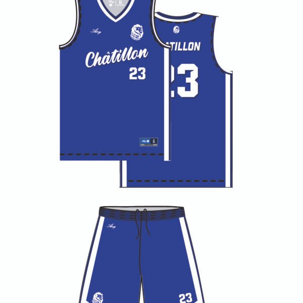 Maillot et short de basket sublimé pour homme AS CHATILLON