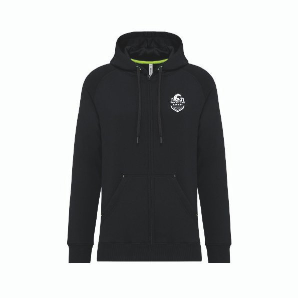 Veste noir zippé à capuche AS CHATILLON