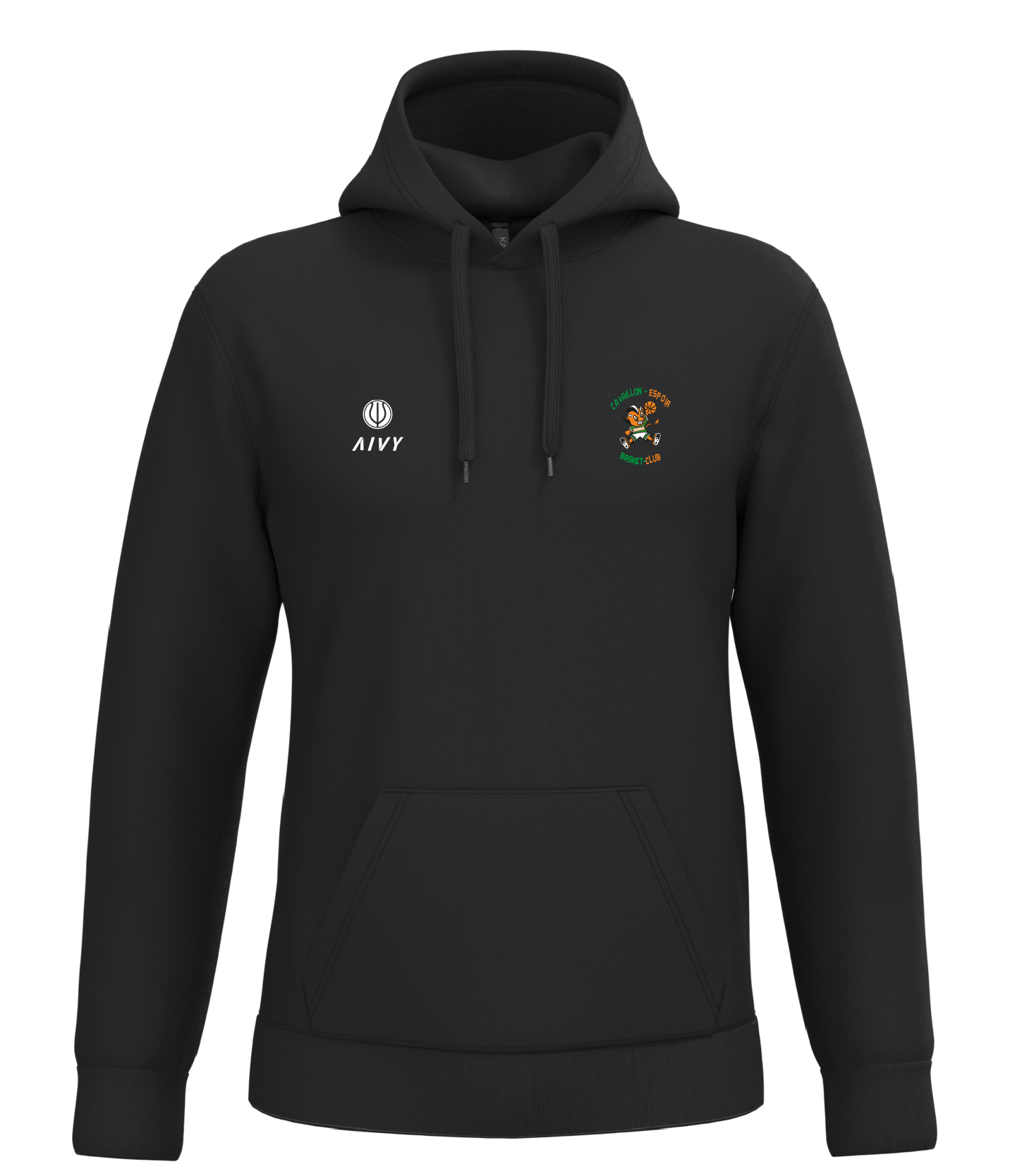 Cavaillon 1-01 Hoodie noir à capuche cavaillon – Image 1